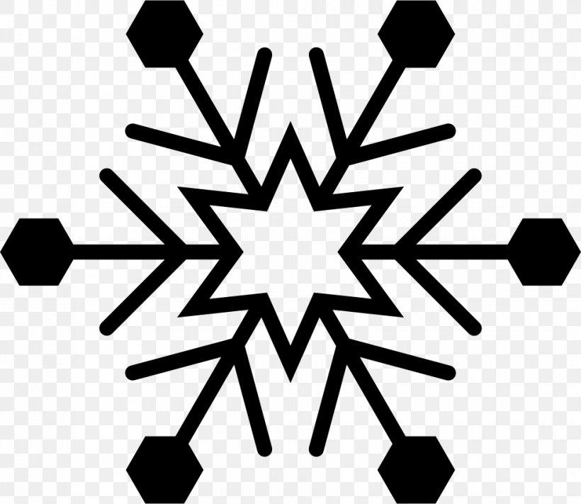Snowflake Shape Line Clip Art, PNG, 980x850px, Snowflake, Black, Black And White, Hexagon, Leaf Download Free