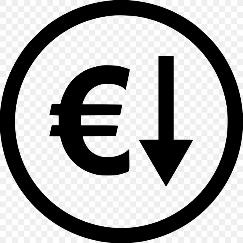 Euro Sign Symbol, PNG, 980x980px, Euro Sign, Area, Black And White, Brand, Currency Download Free
