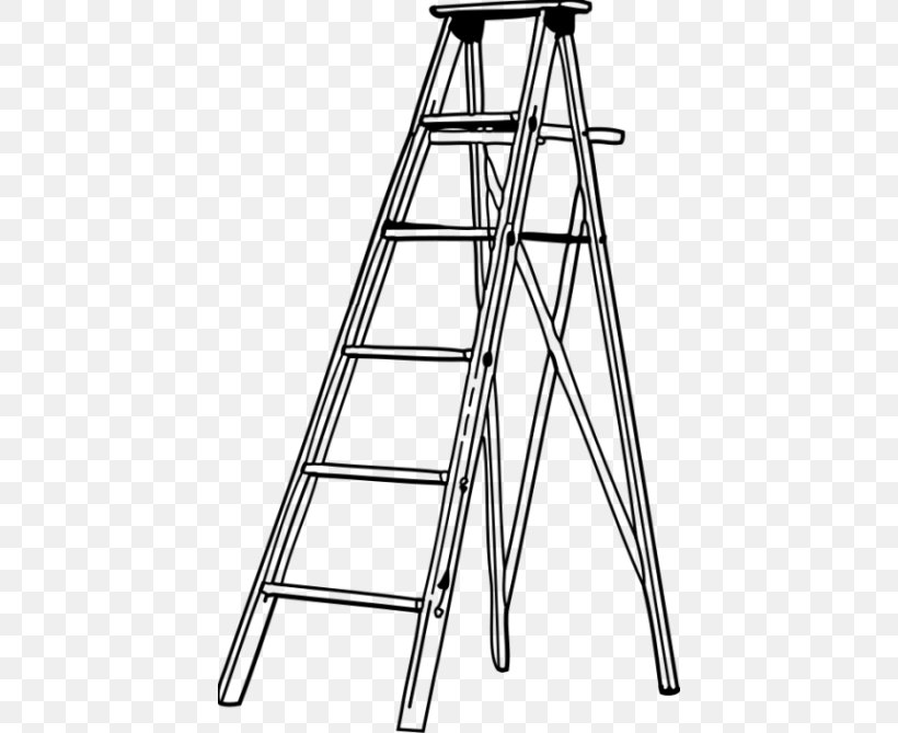 Ladder Clip Art, PNG, 422x669px, Ladder, Art, Black And White, Painting, Royaltyfree Download Free