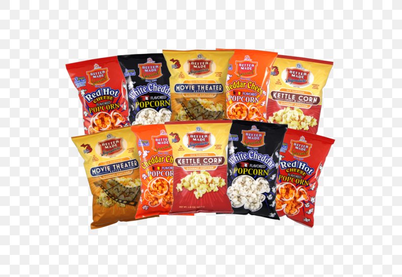 Popcorn Junk Food Better Made Snack Foods Flavor, PNG, 565x565px, Popcorn, Chocolate, Convenience Food, Convenience Shop, Flavor Download Free