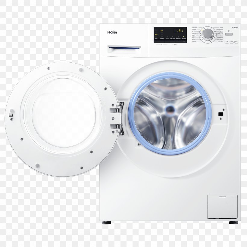 Washing Machines Haier HW80-14636 Home Appliance Haier Freestanding Washing Machine, PNG, 2000x2000px, Washing Machines, Clothes Dryer, Combo Washer Dryer, Haier, Home Appliance Download Free