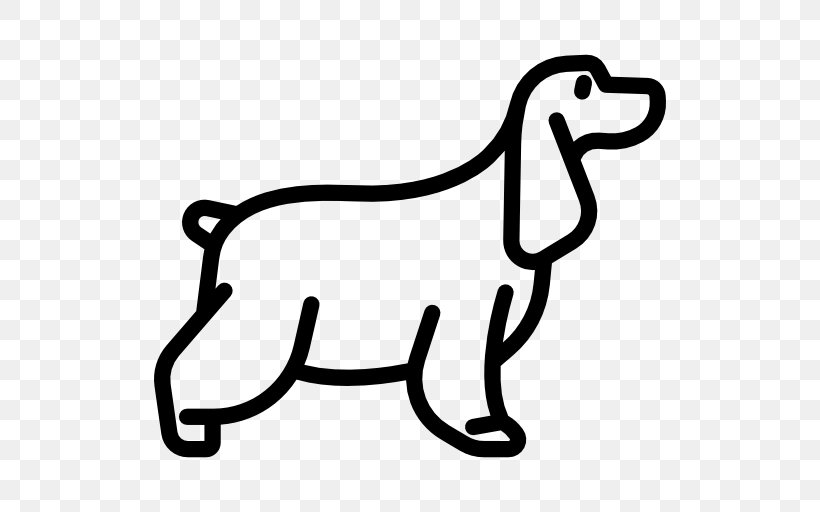 Canidae English Cocker Spaniel American Cocker Spaniel English Springer Spaniel Golden Retriever, PNG, 512x512px, Canidae, American Cocker Spaniel, Area, Black, Black And White Download Free