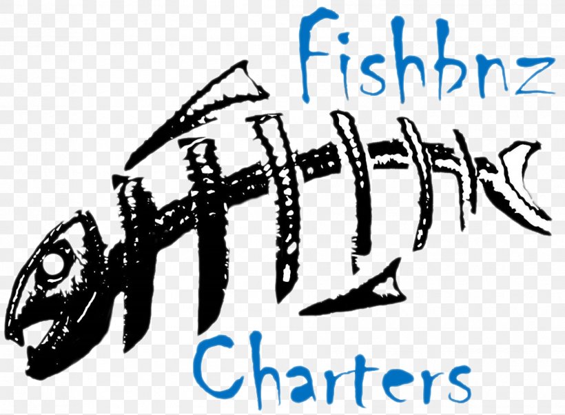 Pensacola Fishing Charters Fishbonz Charters Logo Font, PNG, 1885x1385px, Pensacola Fishing Charters, Area, Black And White, Brand, Calligraphy Download Free