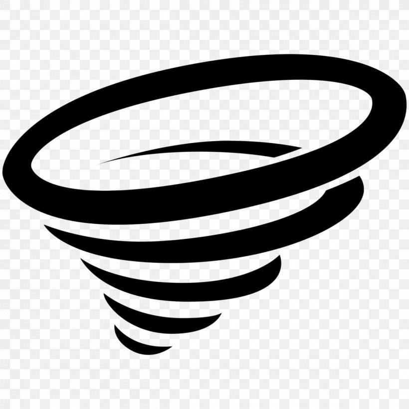 Tornado Symbol Clip Art, PNG, 1200x1200px, Tornado, Black And White, Cyclone, Icon Design, Storm Download Free