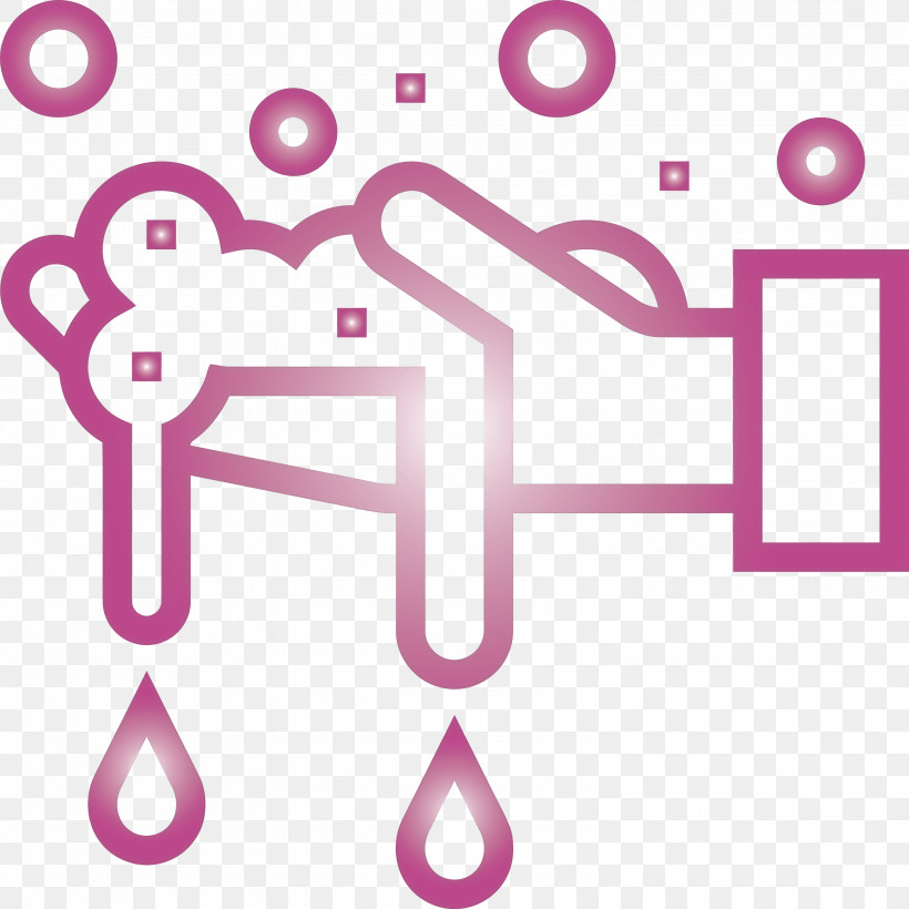 Hand Cleaning Hand Washing, PNG, 3000x3000px, Hand Cleaning, Hand Washing, Heart, Line, Magenta Download Free