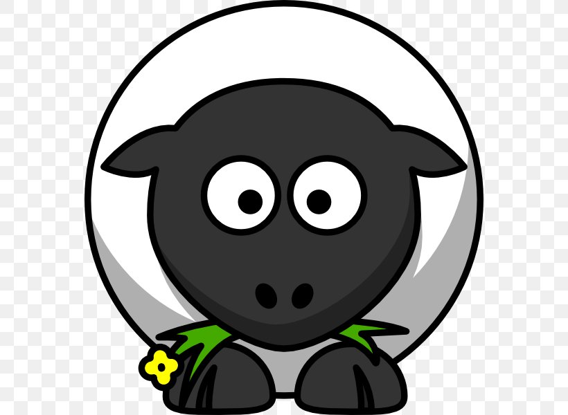 Sheep Clip Art, PNG, 576x600px, Sheep, Black, Black And White, Black Sheep, Cartoon Download Free
