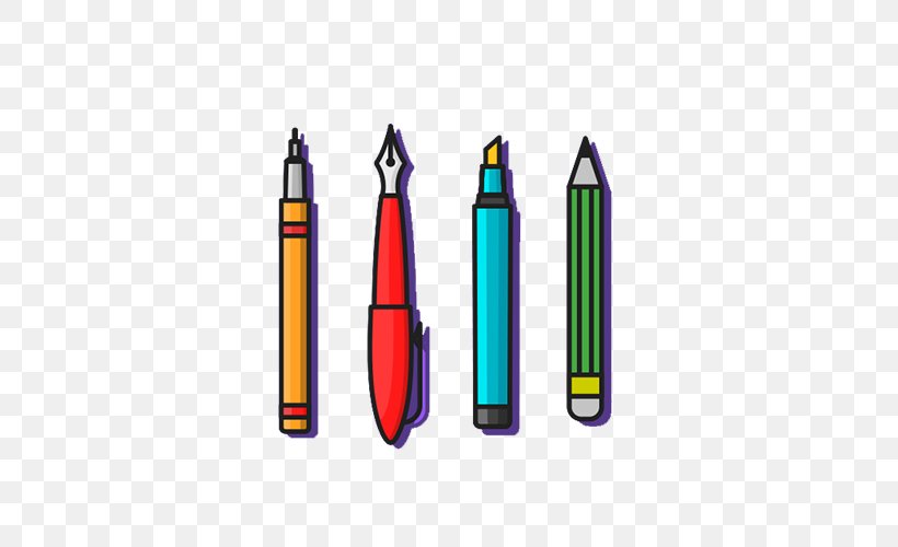 Pen Color Gratis Computer File, PNG, 500x500px, Pen, Ammunition, Color, Designer, Fountain Pen Download Free