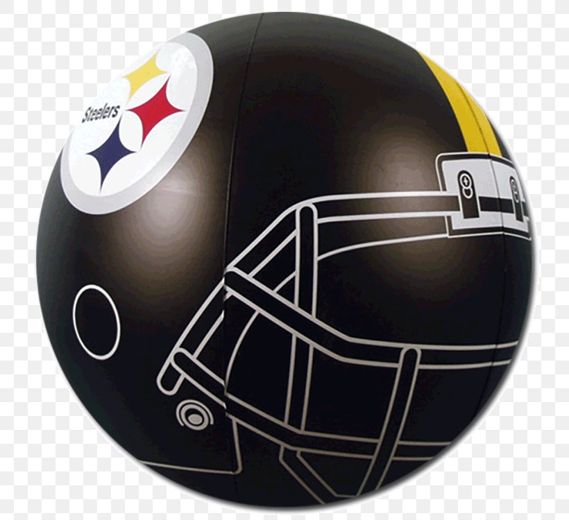 American Football Helmets Pittsburgh Steelers NFL, PNG, 750x750px, American Football Helmets, American Football, American Football Protective Gear, Ball, Beach Ball Download Free