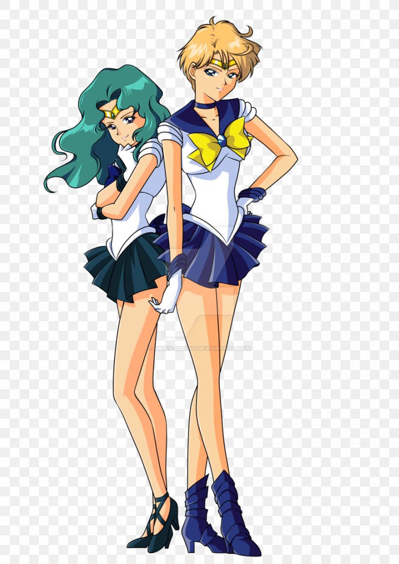 Sailor Uranus Sailor Neptune Sailor Moon Sailor Venus Sailor Saturn, PNG, 900x1273px, Watercolor, Cartoon, Flower, Frame, Heart Download Free
