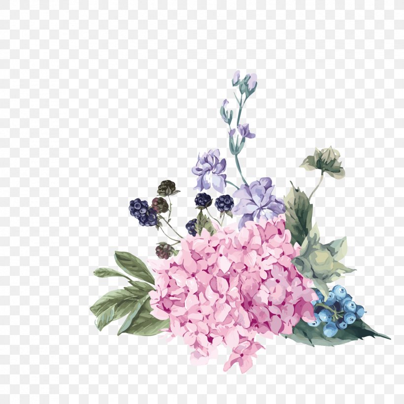 Hydrangea Flower Royalty-free Illustration, PNG, 1654x1654px, Hydrangea, Artificial Flower, Blossom, Branch, Cut Flowers Download Free