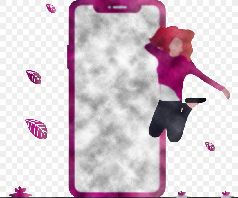 Iphone Mobile, PNG, 3000x2489px, Iphone, Cartoon, Magenta, Mobile, Mobile Phone Accessories Download Free