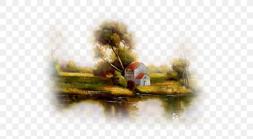 Watercolor Painting Landscape Desktop Wallpaper, PNG, 600x450px, Painting, Computer, Home Page, Landscape, Paint Download Free