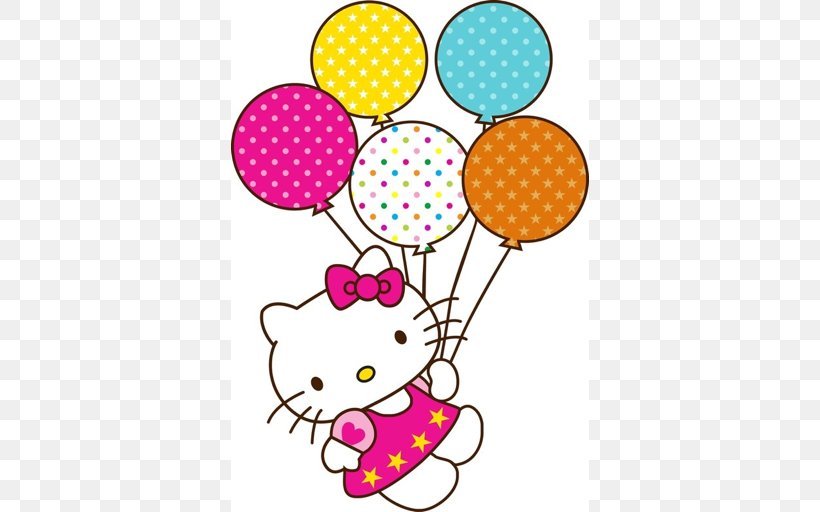 Hello Kitty Balloon Birthday Clip Art, PNG, 512x512px, Hello Kitty, Area, Artwork, Balloon, Birthday Download Free