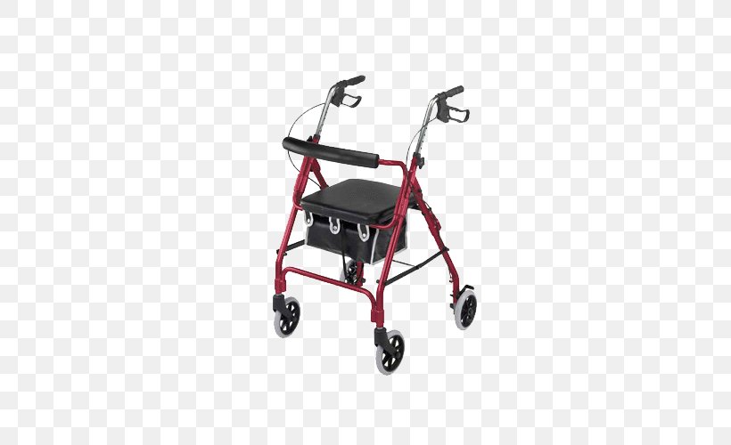 Rollaattori Walker Red Mobility Aid Burgundy, PNG, 500x500px, Rollaattori, Aluminium, Black, Blue, Burgundy Download Free