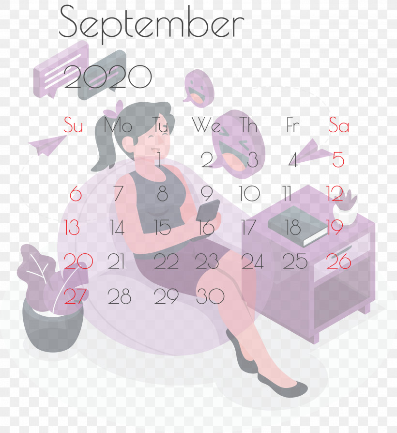 September 2020 Printable Calendar September 2020 Calendar Printable September 2020 Calendar, PNG, 2751x3000px, September 2020 Printable Calendar, Blog, Cartoon, Favorito, Flat Design Download Free