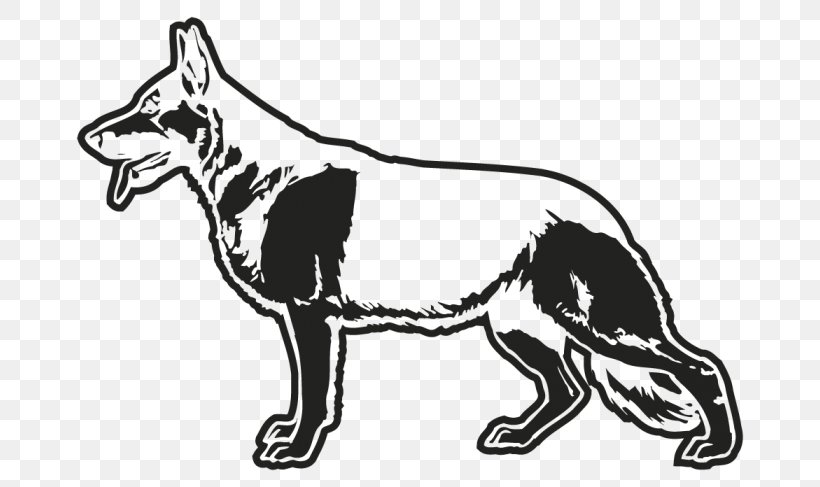 Dog Breed German Shepherd Cat Herding Dog Sticker, PNG, 700x487px, Dog Breed, Artwork, Black And White, Breed, Carnivoran Download Free