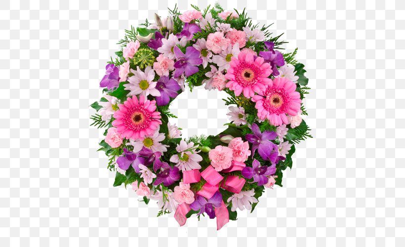 Flower Delivery Floristry Cut Flowers Wreath, PNG, 500x500px, Flower Delivery, Annual Plant, Artificial Flower, Chrysanths, Cut Flowers Download Free