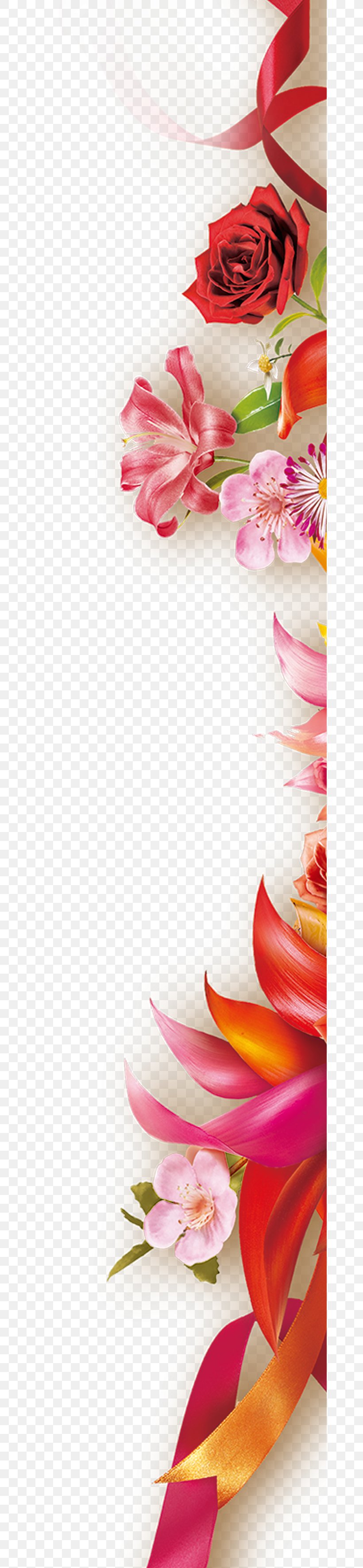 Ribbon Flower Icon, PNG, 656x3543px, Ribbon, Close Up, Cut Flowers, Designer, Flora Download Free