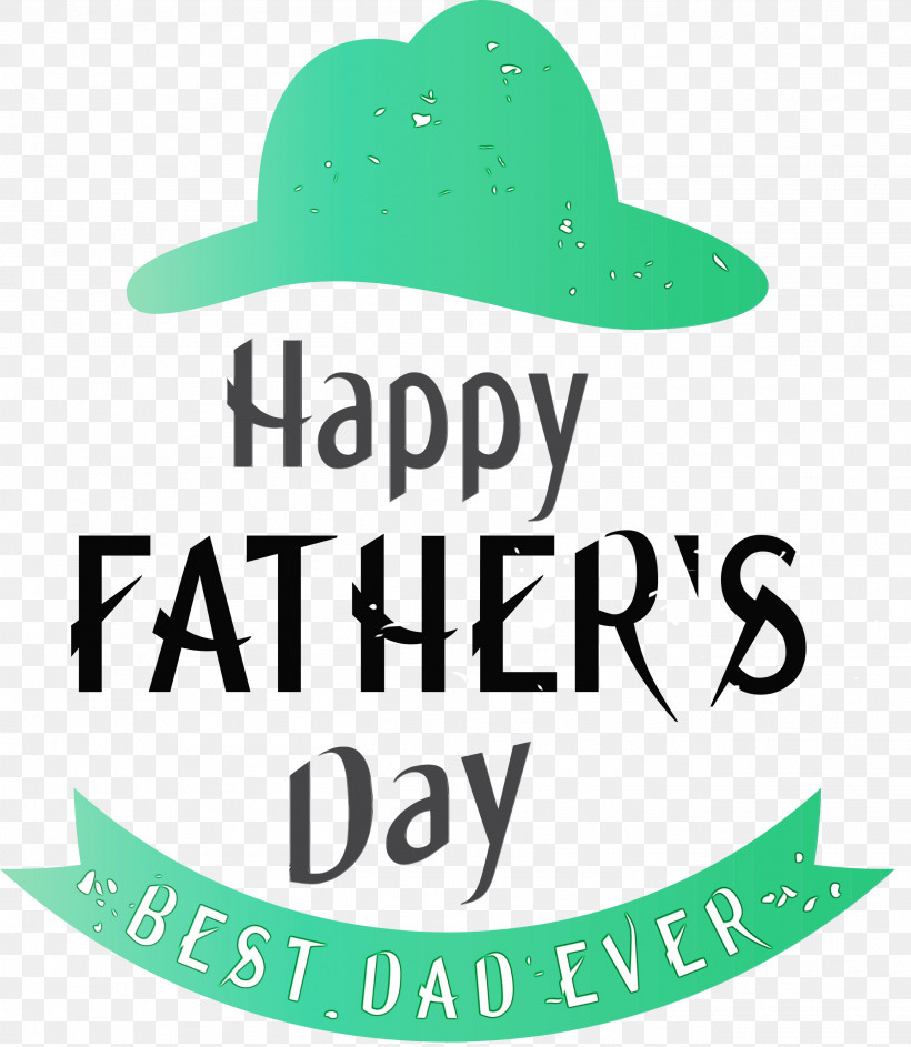 Logo Hat Font Green Area, PNG, 2608x3000px, Fathers Day, Area, Green, Happy Fathers Day, Hat Download Free