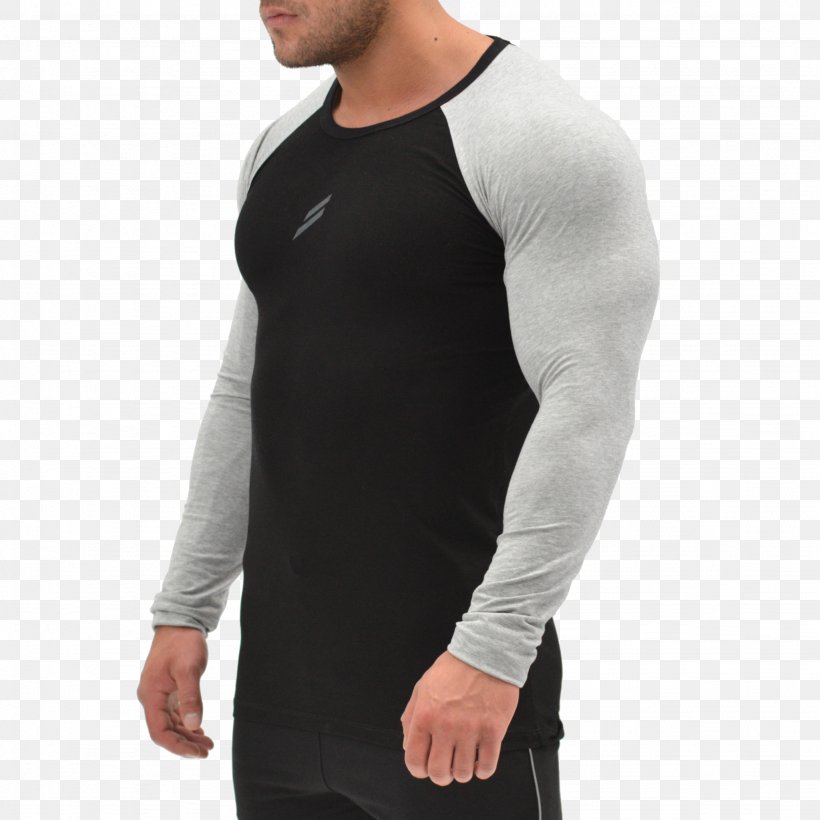 Long-sleeved T-shirt Long-sleeved T-shirt Clothing Raglan Sleeve, PNG, 2048x2048px, Tshirt, Active Undergarment, Arm, Black, Bodybuilding Download Free