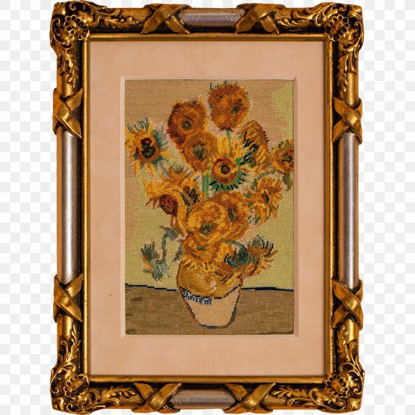 Needlepoint Sunflowers Embroidery Thread Stitch, PNG, 1500x1500px, Needlepoint, Art, Canvas, Embroidery, Embroidery Thread Download Free