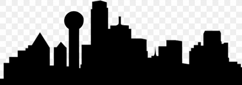 Dallas/Fort Worth International Airport Skyline Clip Art, PNG, 1120x397px, Skyline, Black And White, City, Dallas, Drawing Download Free