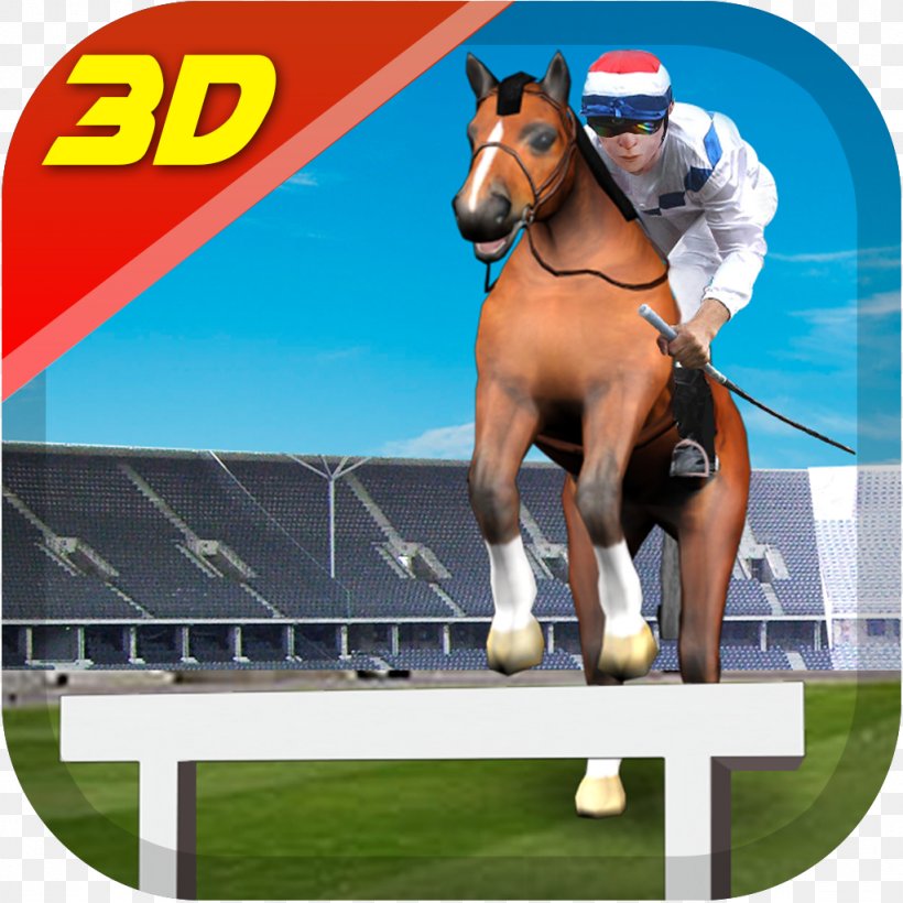 Horse Racing 3D Android Learning English, PNG, 1024x1024px, Horse, Advertising, Android, Animal Sports, Bridle Download Free