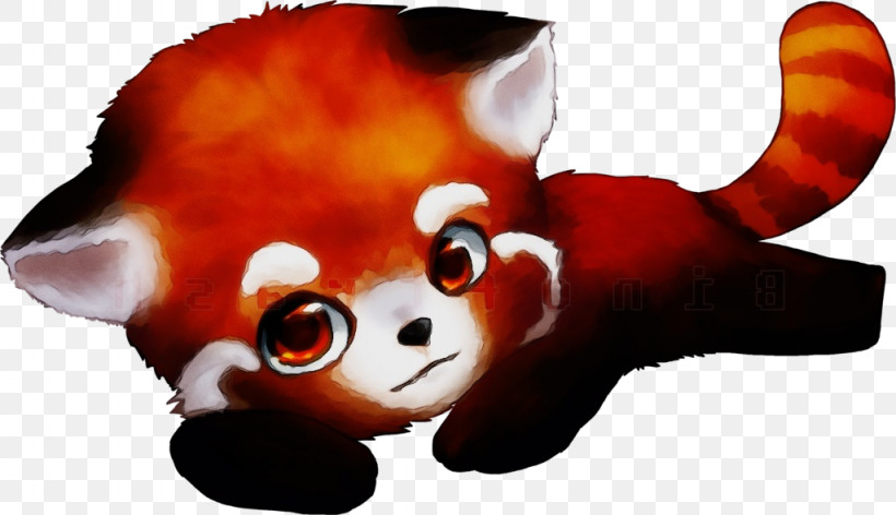Red Panda Cartoon Snout Animation Anemone Fish, PNG, 1024x590px, Watercolor, Anemone Fish, Animation, Cartoon, Paint Download Free