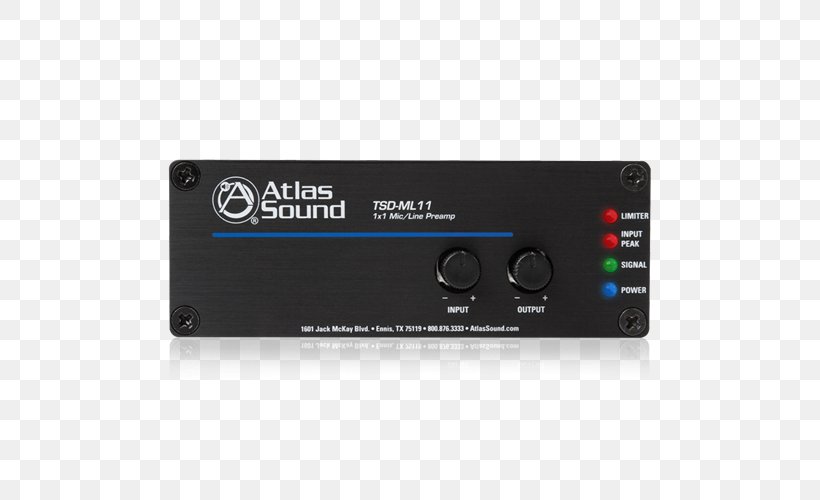 Audio Power Amplifier Electronics Atlas Sound TSD-DA Distribution Amplifier, PNG, 500x500px, Audio Power Amplifier, Amplifier, Atlas Sound, Audio, Audio Equipment Download Free