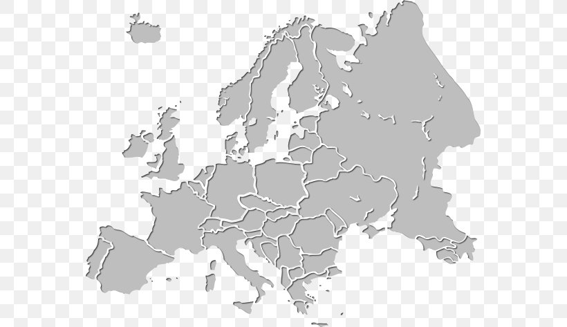 Europe World Map Vector Map, PNG, 571x473px, Europe, Area, Black And White, Blank Map, Generic Mapping Tools Download Free