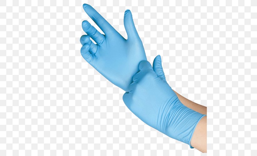 Medical Glove Nitrile Rubber Latex, PNG, 500x500px, Medical Glove, Blue, Disposable, Finger, Glove Download Free