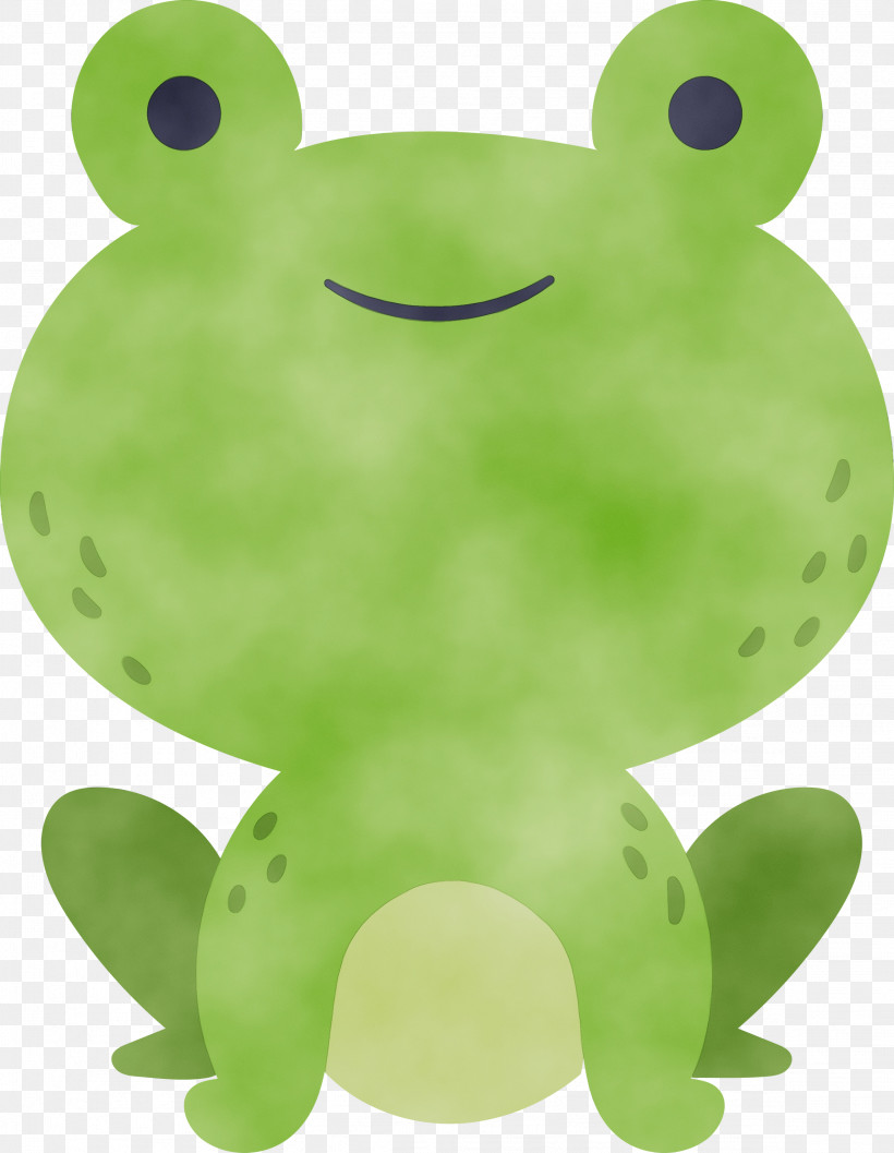 Green Frog True Frog Animal Figure Toy, PNG, 2326x3000px, Watercolor, Animal Figure, Frog, Green, Paint Download Free