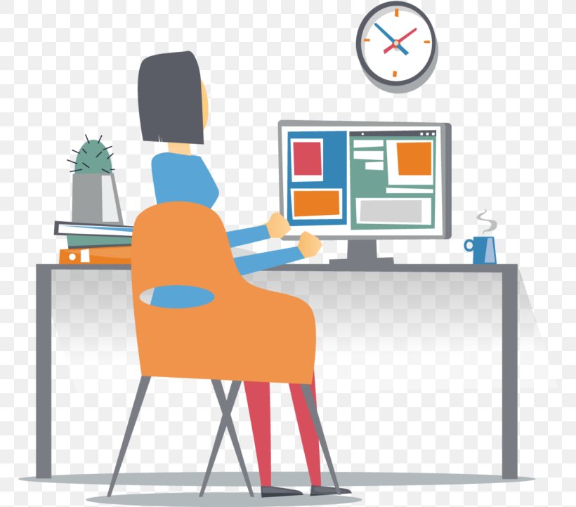 Vector Graphics Laptop Illustration, PNG, 768x722px, Computer, Chair, Communication, Computer Monitors, Desk Download Free