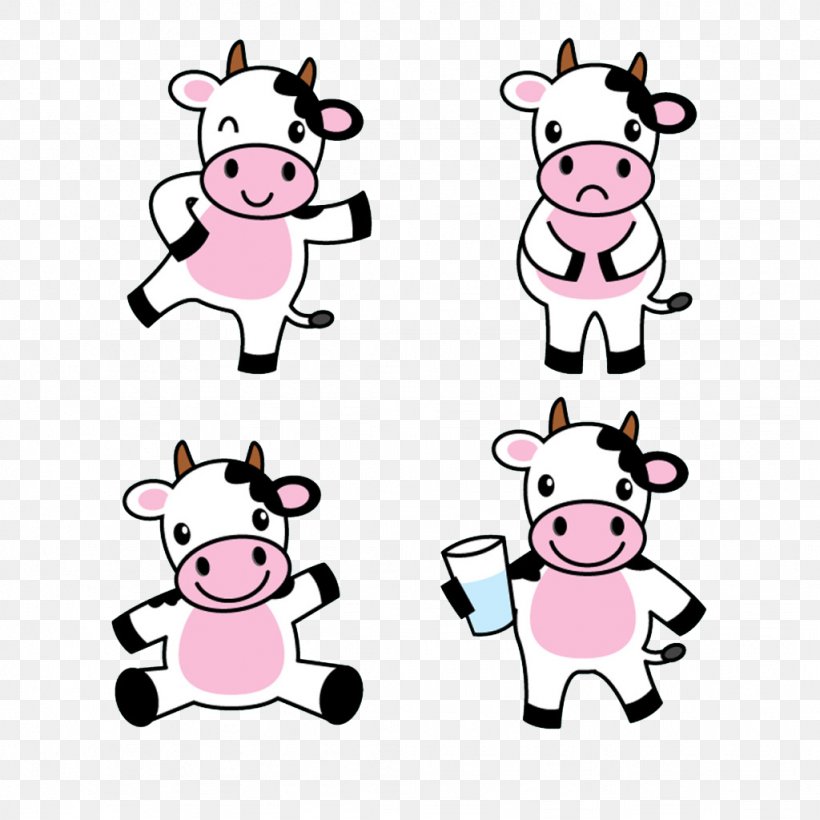 Cattle Cartoon Drawing Painting, PNG, 1024x1024px, Cattle, Area, Art, Cartoon, Dairy Cattle Download Free