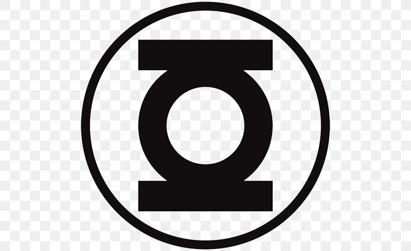 Green Lantern Corps Sinestro Logo, PNG, 500x500px, Green Lantern, Area, Black And White, Black Lantern Corps, Blue Lantern Corps Download Free