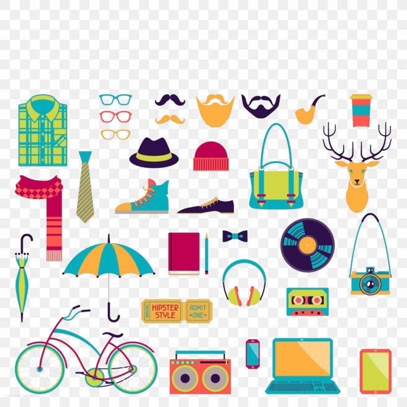 Hipster Icon, PNG, 1024x1024px, Hipster, Area, Artwork, Drawing, Fashion Download Free