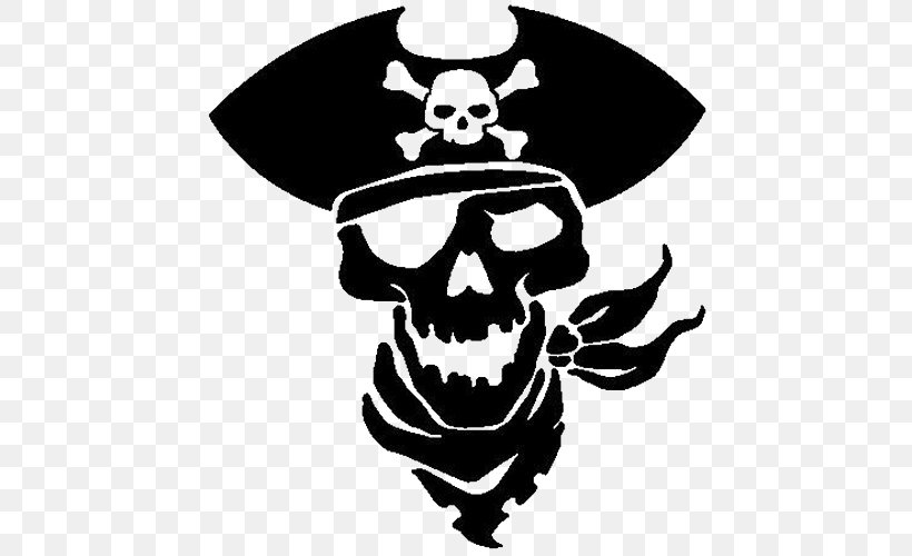 Skull And Crossbones, PNG, 500x500px, Decal, Automotive Decal, Blackandwhite, Bone, Bumper Sticker Download Free
