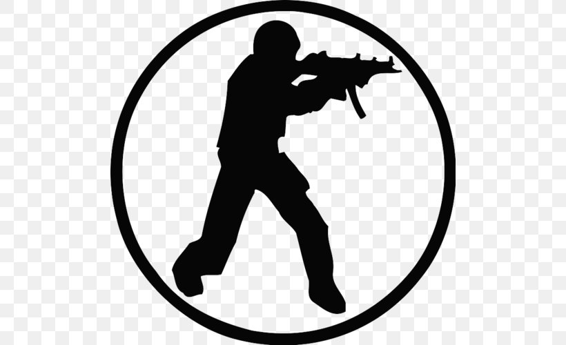 Counter-Strike: Global Offensive Counter-Strike: Source Counter-Strike: Condition Zero Counter-Strike Online Counter-Strike 1.6, PNG, 500x500px, Counterstrike Global Offensive, Area, Artwork, Black, Black And White Download Free
