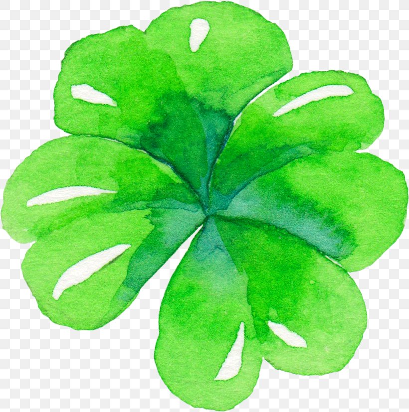 Green Four-leaf Clover, PNG, 820x827px, Green, Clover, Designer, Fourleaf Clover, Grass Download Free