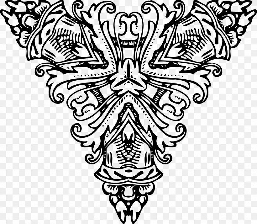 Black And White Ornament Clip Art, PNG, 2388x2082px, Black And White, Art, Artwork, Black, Decorative Arts Download Free