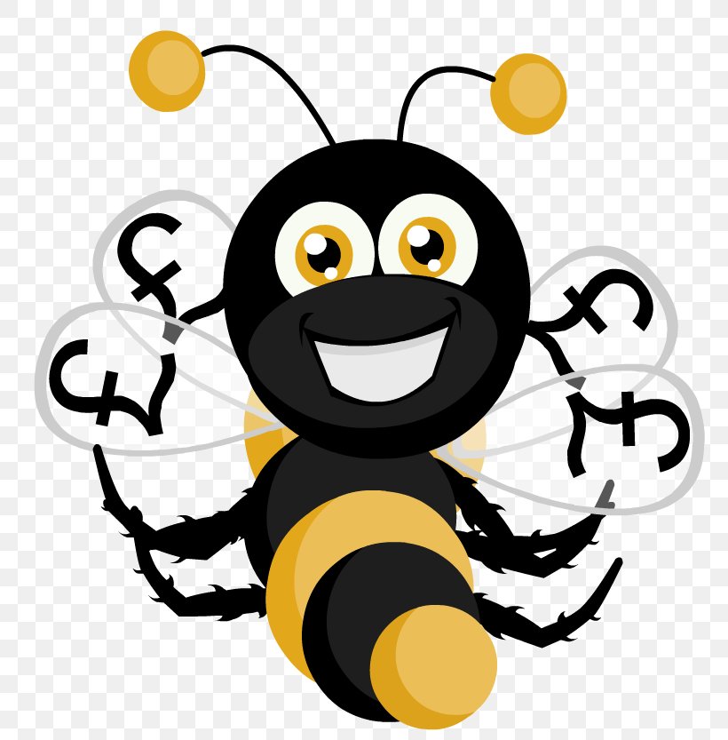 Honey Bee Student Money Payment Renting, PNG, 772x833px, Honey Bee, Artwork, Beak, Bee, Cheque Download Free