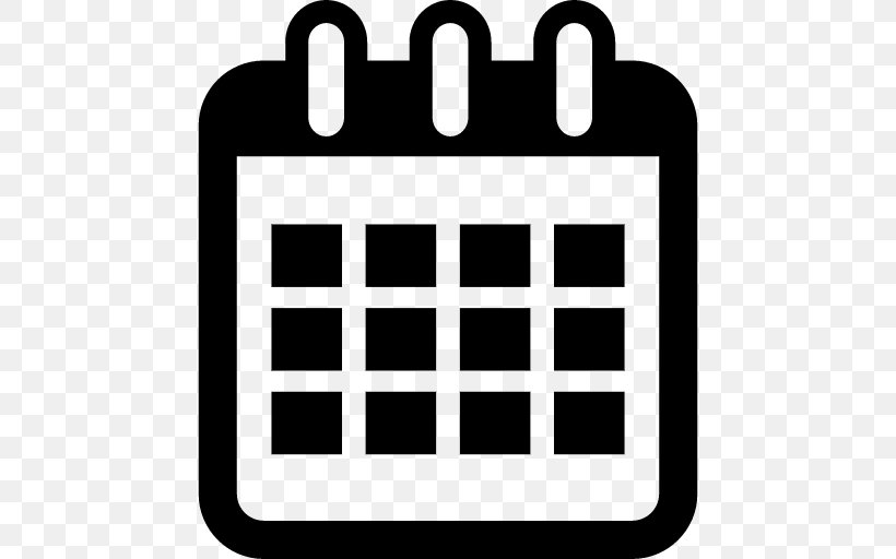 Calendar Date Symbol, PNG, 512x512px, Calendar, Area, Black And White, Brand, Calendar Date Download Free