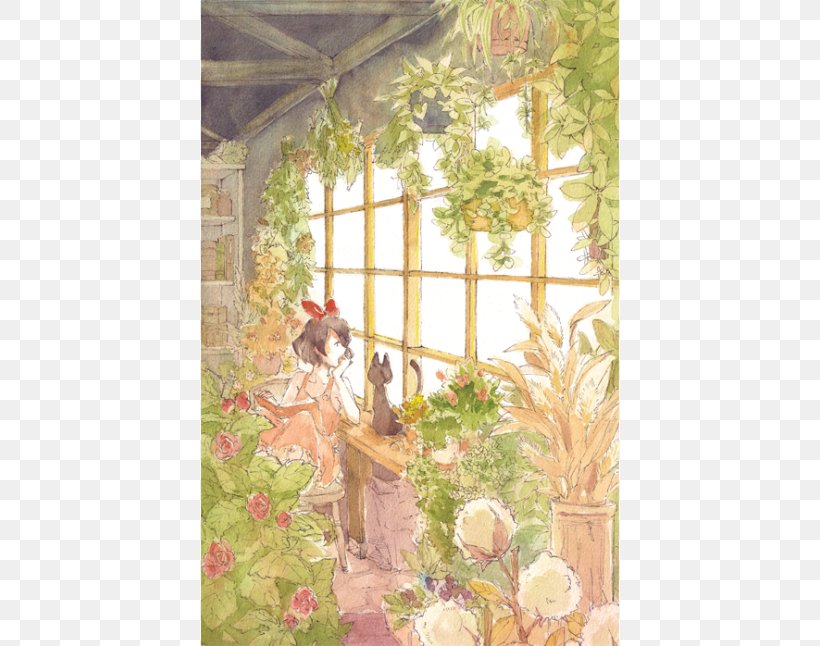 Floral Design Window Watercolor Painting Interior Design Services Still Life, PNG, 500x646px, Floral Design, Art, Artwork, Flora, Floristry Download Free