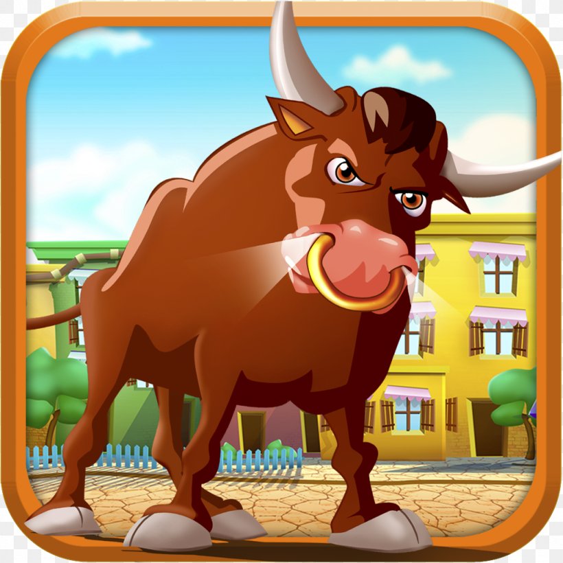 Bull Cattle Ox Horse Goat, PNG, 1024x1024px, Bull, Cartoon, Cattle, Cattle Like Mammal, Character Download Free