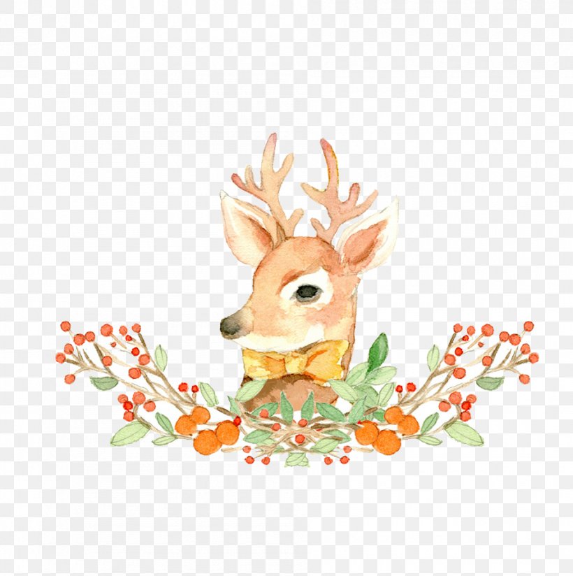 Reindeer Pxe8re Davids Deer, PNG, 945x950px, Deer, Antler, Art, Avatar, Cartoon Download Free