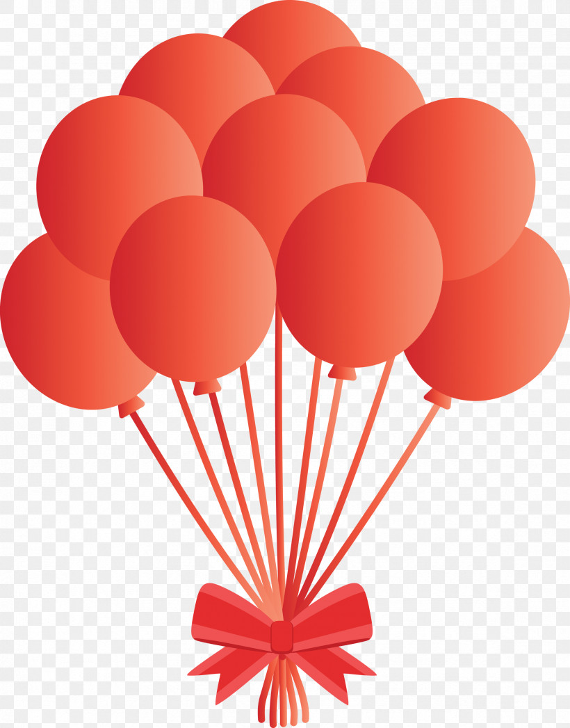 Balloon, PNG, 2349x3000px, Balloon, Heart, Hot Air Ballooning, Orange, Red Download Free