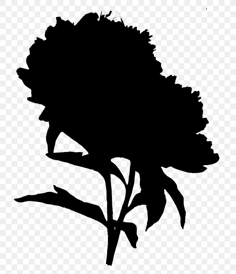 Flower Leaf Plant Stem Clip Art Silhouette, PNG, 750x953px, Flower, Beak, Black M, Blackandwhite, Branching Download Free