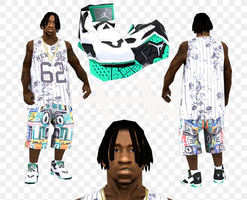 Grand Theft Auto: San Andreas Grand Theft Auto V San Andreas Multiplayer Mod Los Santos, PNG, 840x680px, Grand Theft Auto San Andreas, Brand, Clothing, Dreadlocks, Fashion Download Free