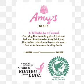 Susan G. Komen For The Cure - Green Tea Hot Chocolate Logo Brand PNG