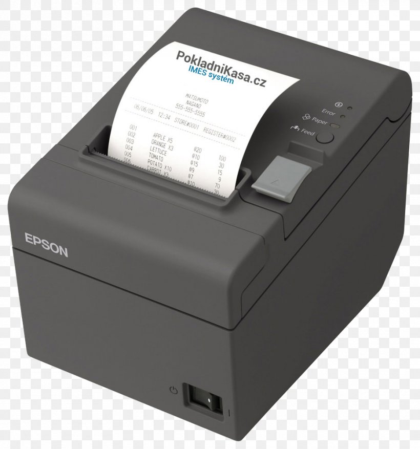 Point Of Sale Thermal Printing Printer Epson Ethernet, PNG, 935x1000px, Point Of Sale, Cash Register, Electronic Device, Electronics Accessory, Epson Download Free